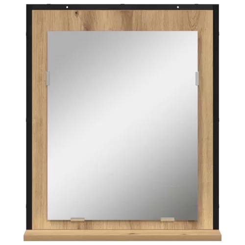 Fürdőszobai tükör kézműves tölgy 50 x 12 x 60 cm Faanyag