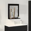 Fürdőszobai tükör polcokkal Musta tammi 50 x 12 x 60 cm Faanyag