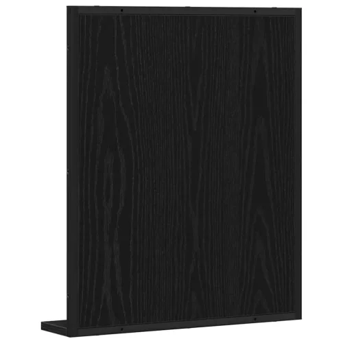 Fürdőszobai tükör polcokkal Musta tammi 50 x 12 x 60 cm Faanyag