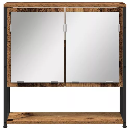 Fürdőszobai tükrös szekrény Régi fa 60 x 16 x 60 cm Faanyag