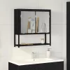 Fürdőszobai tükrös szekrény Musta tammi 60 x 16 x 60 cm Faanyag