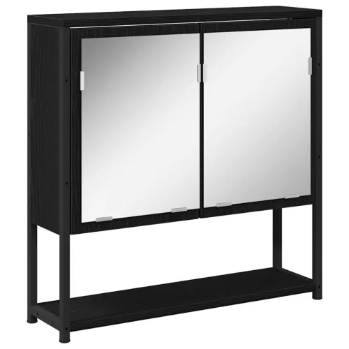 Fürdőszobai tükrös szekrény Musta tammi 60 x 16 x 60 cm Faanyag