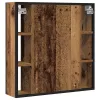 Antik fa szerelt fa fürdőszobai tükör 60 x 16 x 60 cm