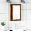 Antik fa szerelt fa fürdőszobai tükör 42 x 12 x 60 cm