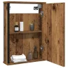 Antik fa szerelt fa fürdőszobai tükör 42 x 12 x 60 cm