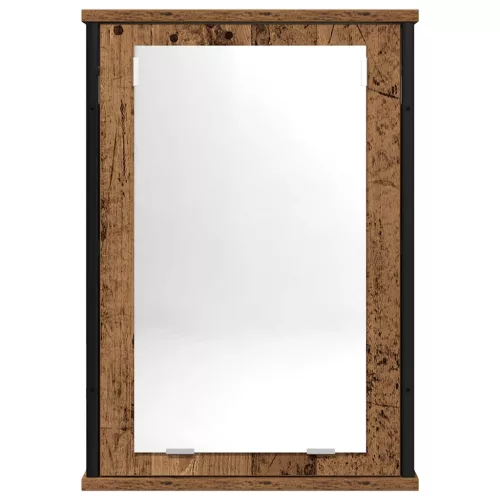 Antik fa szerelt fa fürdőszobai tükör 42 x 12 x 60 cm