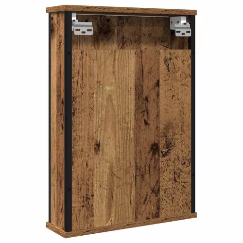 Antik fa szerelt fa fürdőszobai tükör 42 x 12 x 60 cm