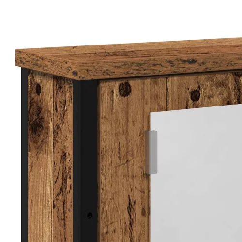 Antik fa szerelt fa fürdőszobai tükör 42 x 12 x 60 cm