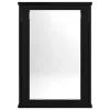 Fekete tölgy szerelt fa fürdőszobai tükör 42 x 12 x 60 cm