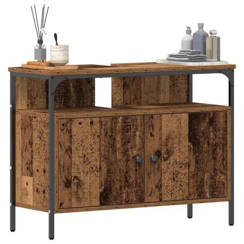 Fürdőszobai mosdószekrény Régi fa 80 x 30 x 60 cm Faanyag