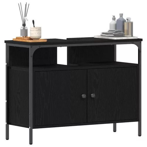 Fürdőszobai mosdószekrény Musta tammi 80 x 30 x 60 cm Faanyag