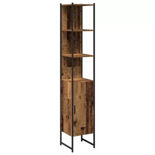 Fürdőszoba Székény polcokkal Régi fa 33 x 33 x 185.5 cm Faanyag