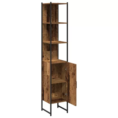 Fürdőszoba Székény polcokkal Régi fa 33 x 33 x 185.5 cm Faanyag