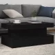 Fekete tölgy dohányzóasztal LED-lámpákkal 90x50x40 cm