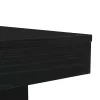 Fekete tölgy dohányzóasztal LED-lámpákkal 90x50x40 cm
