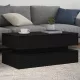 Fekete tölgy dohányzóasztal LED-lámpákkal 90x50x40 cm