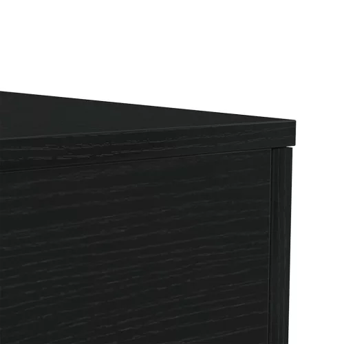 Fekete tölgy dohányzóasztal LED-lámpákkal 90x50x40 cm