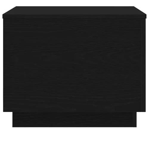 Fekete tölgyszínű dohányzóasztal LED-lámpákkal 50 x 50 x 40 cm
