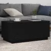 Fekete tölgy dohányzóasztal LED-lámpákkal 90x50x40 cm