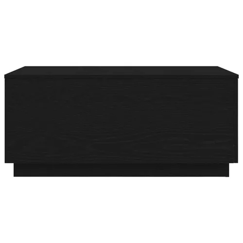 Fekete tölgy dohányzóasztal LED-lámpákkal 90x50x40 cm