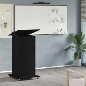   Pódium fiókkal polcokkal Musta tammi 55 x 55 x 107 cm Faanyag