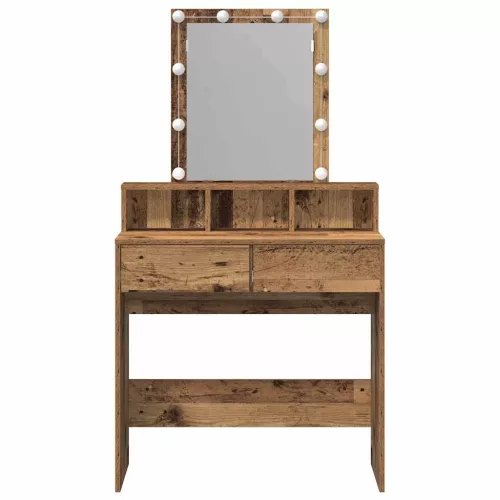 Sminktükör fiókkal polcokkal Öreg fa 80 x 41 x 144,5 cm Faanyag