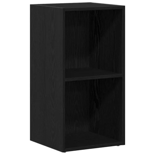 Fekete tölgy szerelt fa LP tárolódoboz 71x34x36 cm