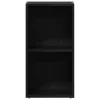 Fekete tölgy szerelt fa LP tárolódoboz 71x34x36 cm