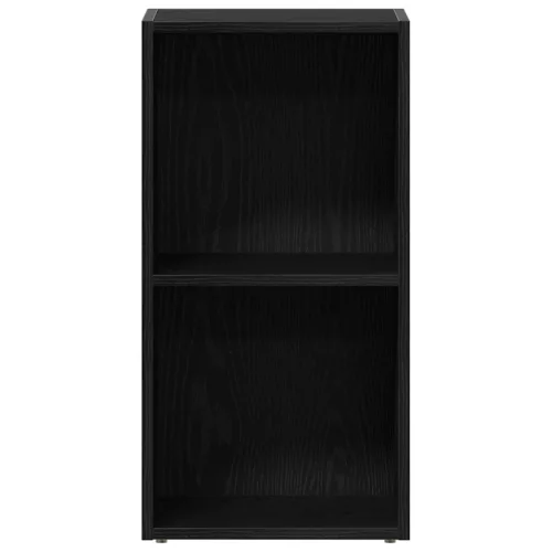 Fekete tölgy szerelt fa LP tárolódoboz 71x34x36 cm