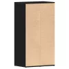 Fekete tölgy színű szerelt fa cipőtartó 54 x 34 x 100,5 cm