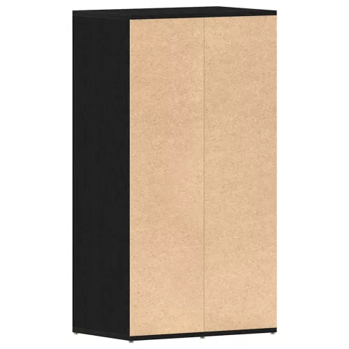 Fekete tölgy színű szerelt fa cipőtartó 54 x 34 x 100,5 cm
