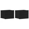 Éjjeliszekrény 2 pcs Musta tammi 40 x 30 x 30 cm Faanyag