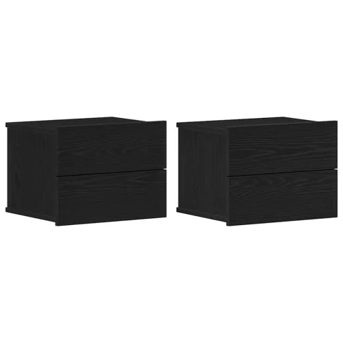 Éjjeliszekrény 2 pcs Musta tammi 40 x 30 x 30 cm Faanyag