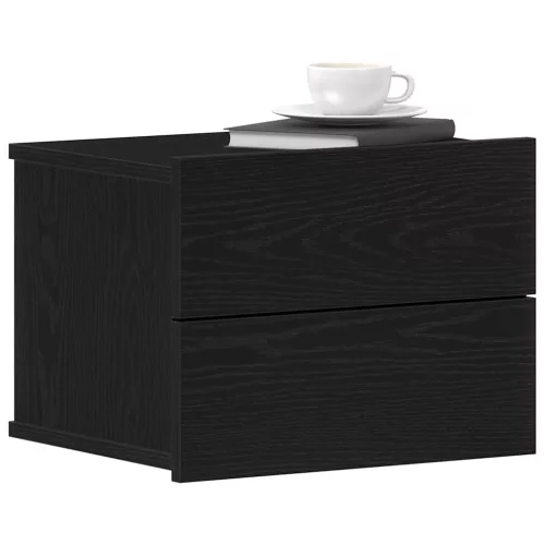 Éjjeliszekrény 2 pcs Musta tammi 40 x 30 x 30 cm Faanyag