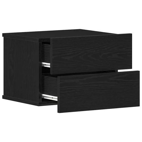 Éjjeliszekrény 2 pcs Musta tammi 40 x 30 x 30 cm Faanyag