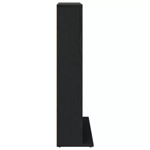 Fekete tölgyszínű szerelt fa CD-szekrény 100x23x89,5 cm