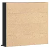 Fekete tölgyszínű szerelt fa CD-szekrény 100x23x89,5 cm