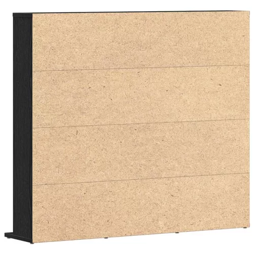 Fekete tölgyszínű szerelt fa CD-szekrény 100x23x89,5 cm