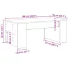 Dohányzóasztal Musta tammi 102 x 55 x 42 cm Faanyag