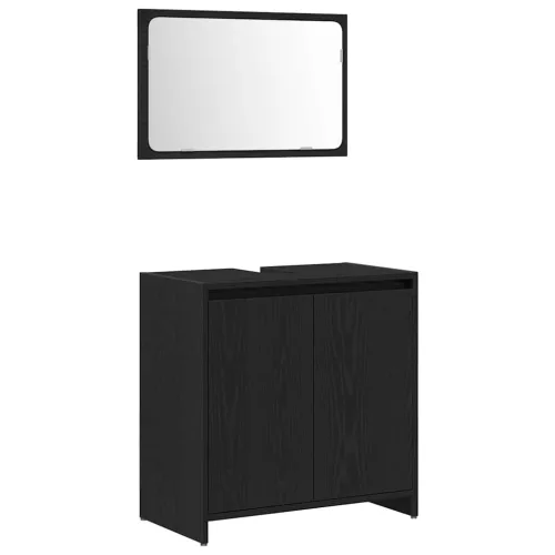 Fürdőszobai Szekrény Fekete tölgy 60 x 33 x 61 cm Faanyag