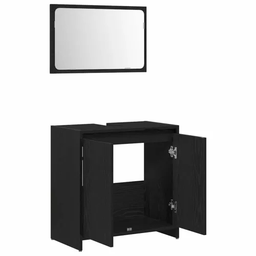 Fürdőszobai Szekrény Fekete tölgy 60 x 33 x 61 cm Faanyag