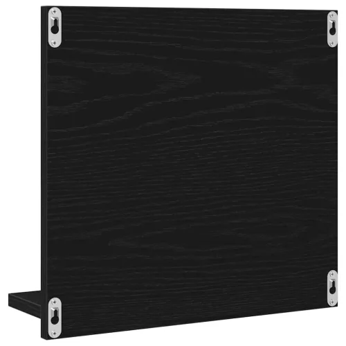 Fekete tölgy színű szerelt fa fürdőszobatükör 40x10,5x37 cm