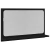 Tükörpolc polcokkal Fekete tölgy 60 x 10.5 x 37 cm Faanyag