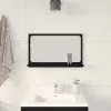 Tükörpolc polcokkal Fekete tölgy 60 x 10.5 x 37 cm Faanyag