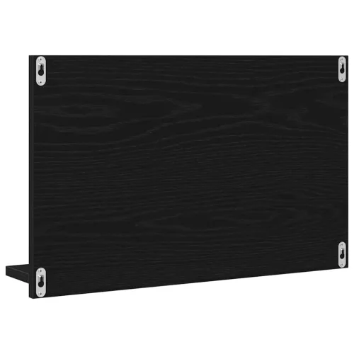 Tükörpolc polcokkal Fekete tölgy 60 x 10.5 x 37 cm Faanyag