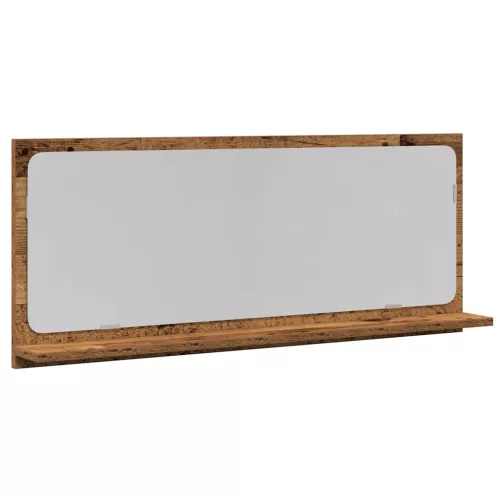 Tükörpolc polcokkal tárolóval Öreg fa 90 x 10.5 x 37 cm Faanyag