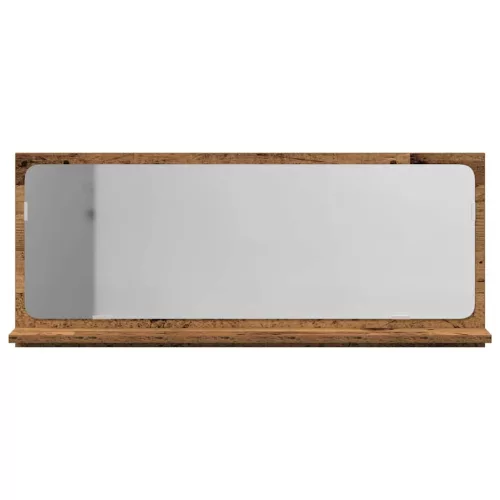 Tükörpolc polcokkal tárolóval Öreg fa 90 x 10.5 x 37 cm Faanyag