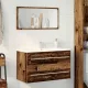 Antik fa színű szerelt fa mosdószekrény 80x38,5x48 cm