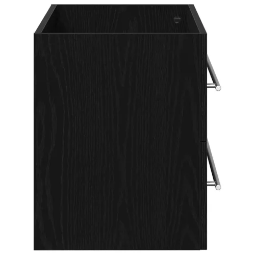 Fekete tölgy szerelt fa mosdószekrény 100x38,5x48 cm