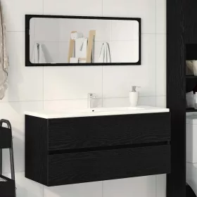 Fekete tölgy forgácslap mosdószekrény 100 x 38,5 x 45 cm